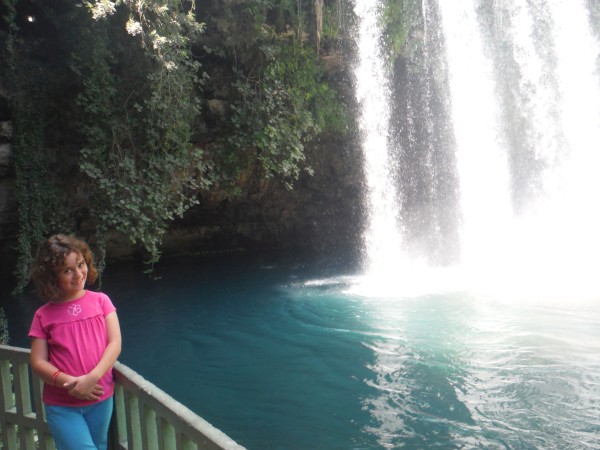 Pelin at Duden Waterfall